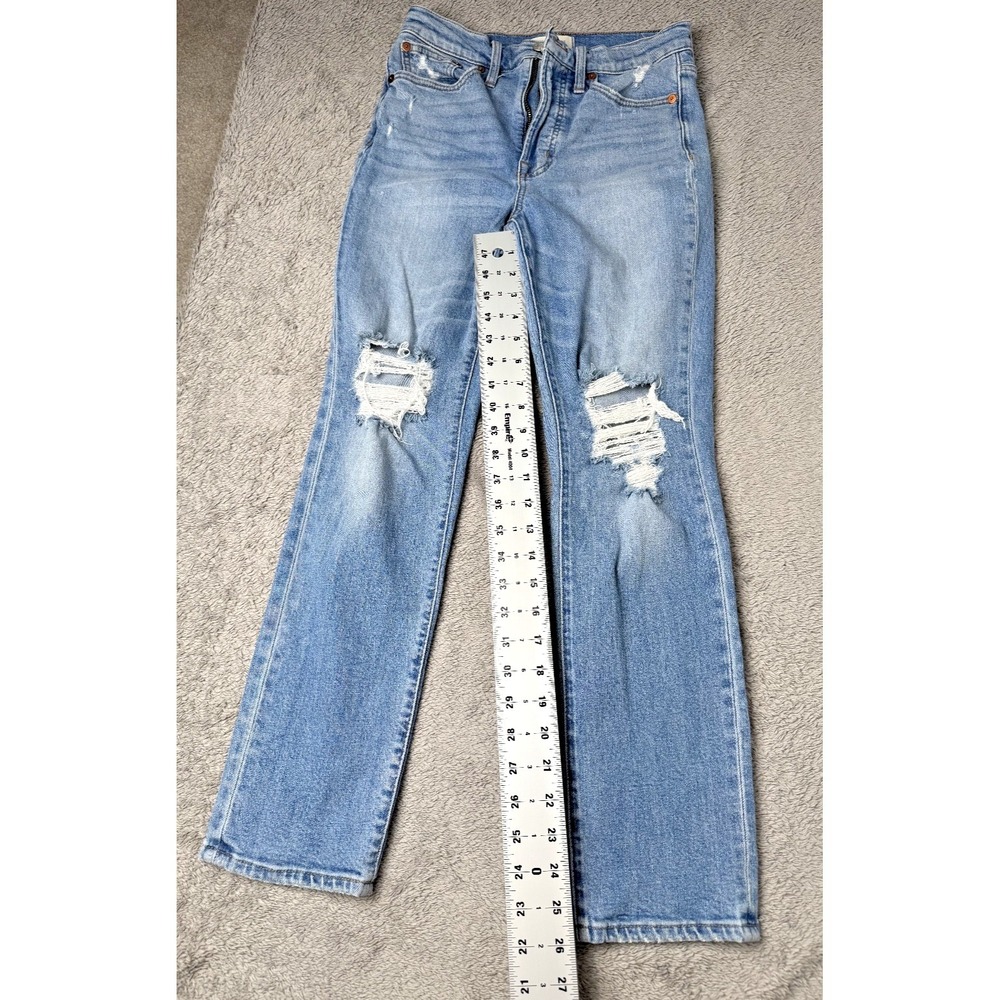 Madewell Perfect Vintage Jeans Women 26 Distressed Blue Denim - Picture 8 of 8